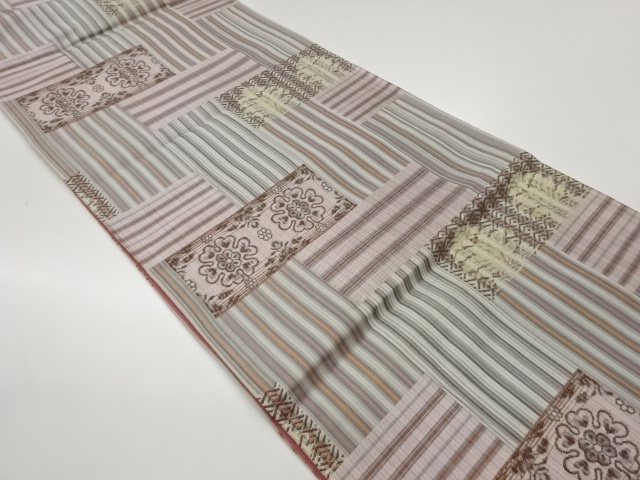 JAPANESE FUKURO OBI / WOVEN FLOWER